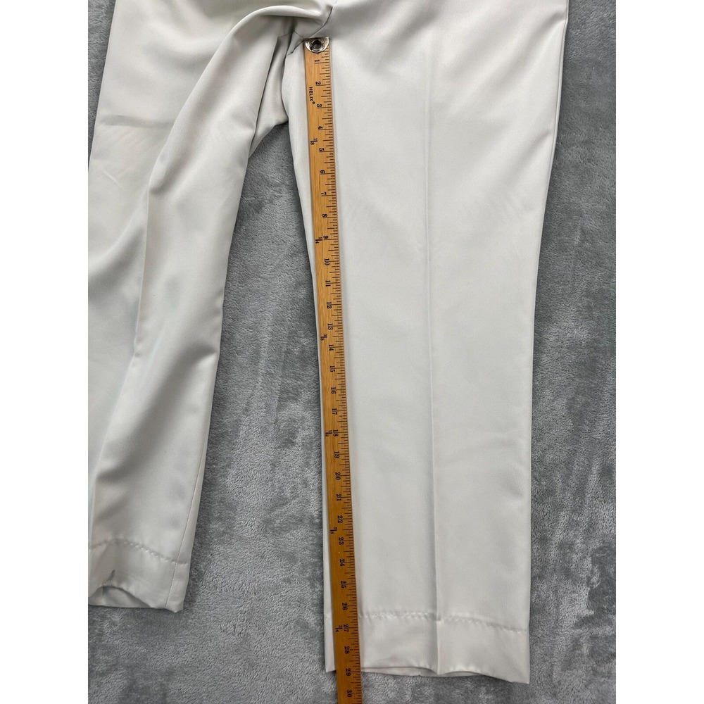 Berle Men's Dress Pants 38x29 Ivory Flat Front Stretch Pockets - Picture 5 of 10